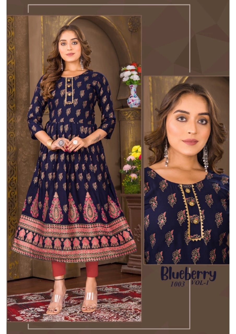 Blueberry Vol 1 Exclusive Designer Wear Wholesale Anarkali Kurtis
